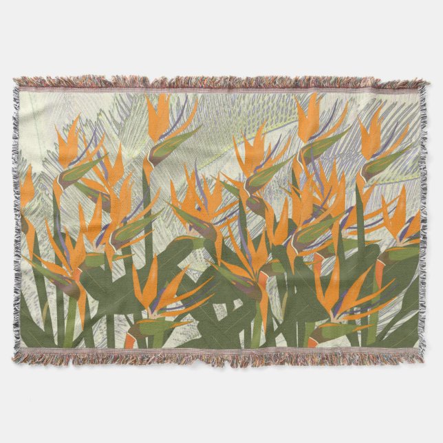 Bird of Paradise Throw Blanket Decke (Vorderseite)