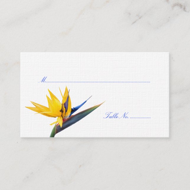 Bird of Paradise Wedding Réception Cartes d'escort (Devant)
