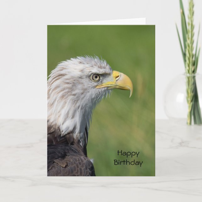 Bird of Prey Happy Birthday Card Karte (Vorderseite)