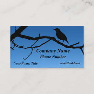 Bird on Branch Blue Sky Visitenkarte