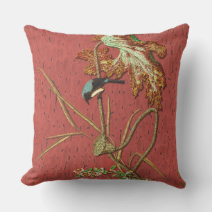 Bird & Pflanze Janpanese Ornamentik Kissen