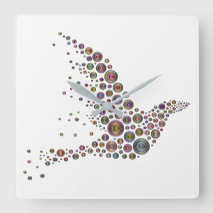 Bird Quadratische Wanduhr