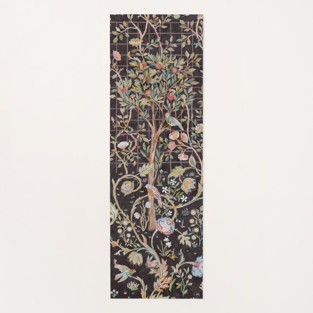 Bird & Rabbit im Blumengarten, William Morris Yogamatte (Vorderseite)