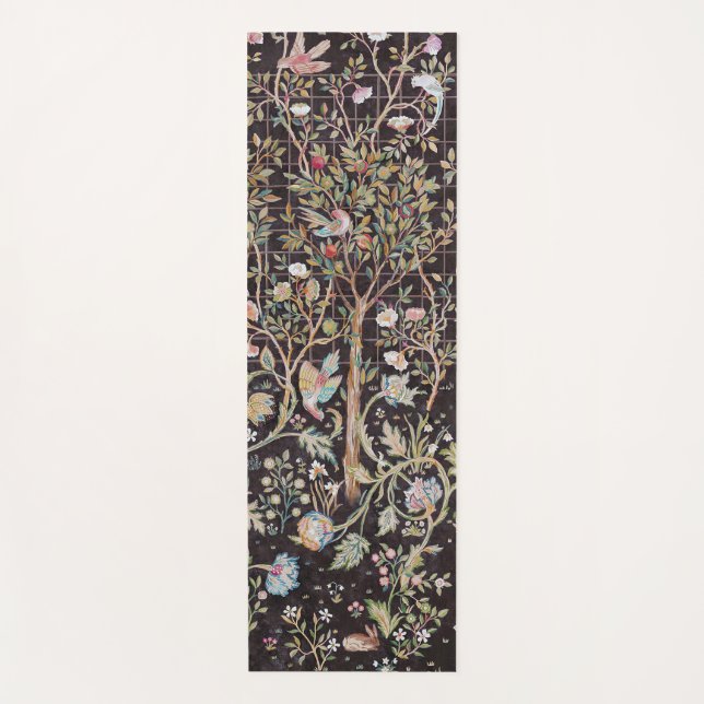 Bird & Rabbit im Blumengarten, William Morris Yogamatte (Vorderseite)