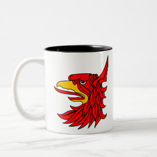 Bird Red Creature Beak Zweifarbige Tasse