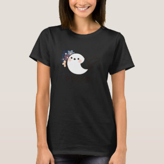 Bird, Round Snowy Bird with Flower Posy T-Shirt