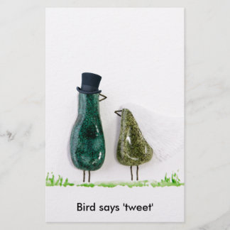 Bird sagt "tweet" briefpapier