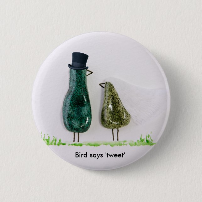Bird sagt "tweet" button (Vorderseite)