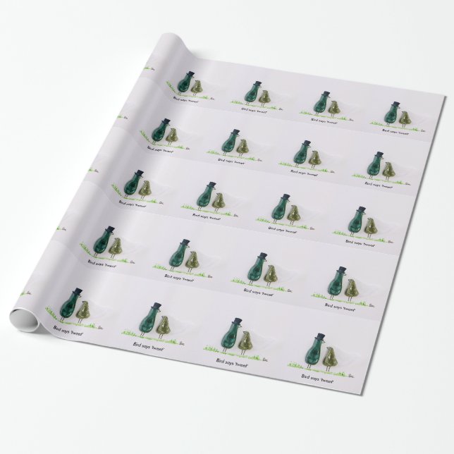 Bird sagt "tweet" geschenkpapier (Ungerollt)