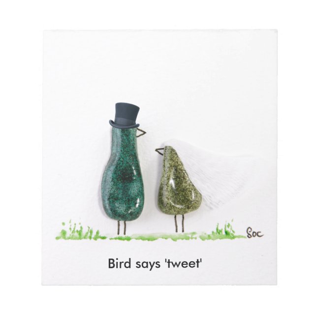 Bird sagt "tweet" notizblock (Vorderseite)