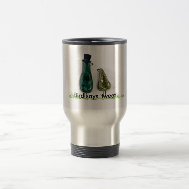 Bird sagt "tweet" reisebecher (Mittel)