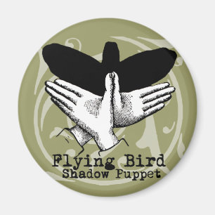 Bird Shadow Puppet Hand Vintag Magnet