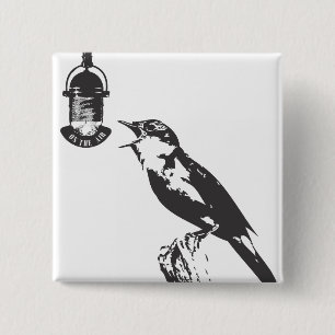 BIRD SINGING BUTTON