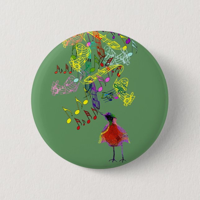 Bird Singing Button (Vorderseite)