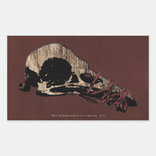 Bird Skull Rechteckiger Aufkleber