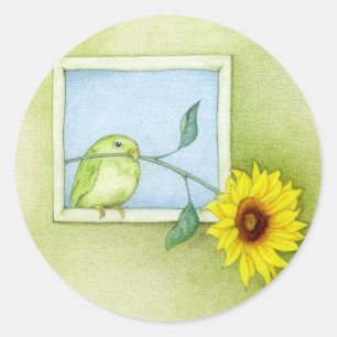 Bird-Sticker Runder Aufkleber