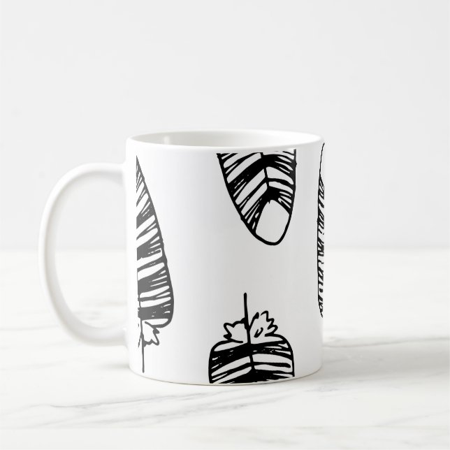 Bird striped feather pattern. Seamless pattern of  Kaffeetasse (Links)