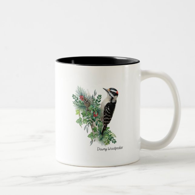 Bird Tasse Downy Woodpecker (Rechts)