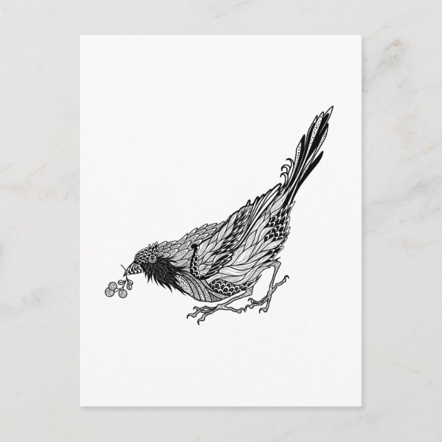 Bird Tattoo Postkarte (Vorderseite)