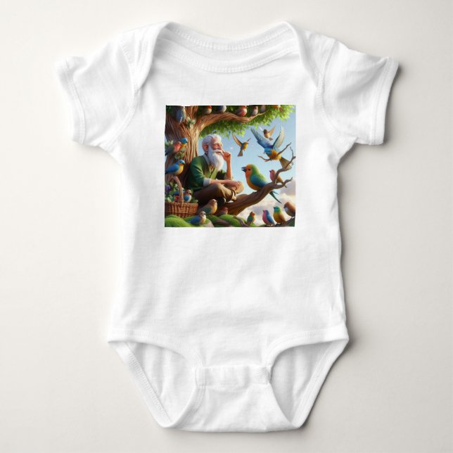 "Bird-Themed Baby-Anzüge für einen gemütlichen, vo Baby Strampler (Vorderseite)
