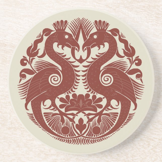 Bird-Things Sandstone-Untersetzer Getränkeuntersetzer (Vorne)