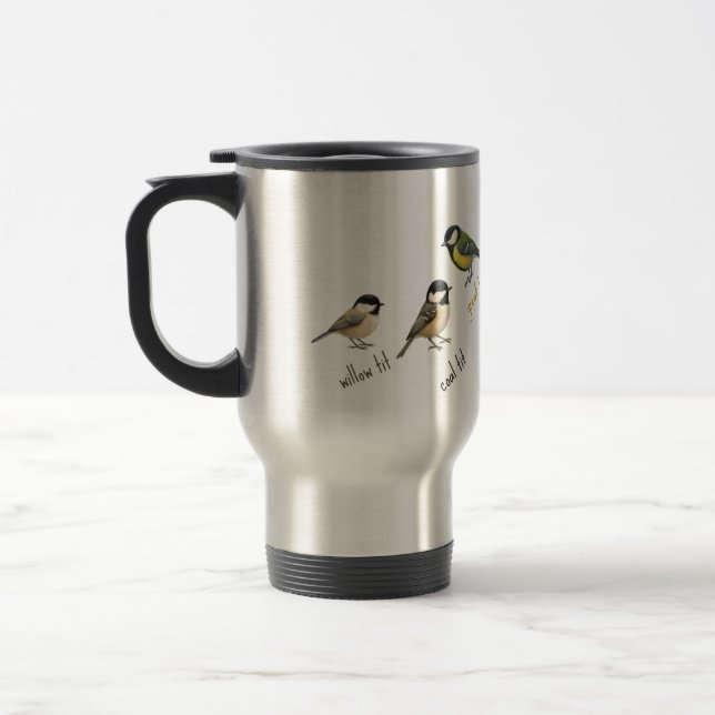 Bird Travel Mug – Garden Birds Watercolour  Reisebecher (Links)