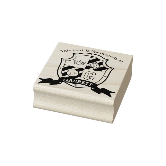 Bird Wappen Letter G kids book name Gummistempel (Stempel)