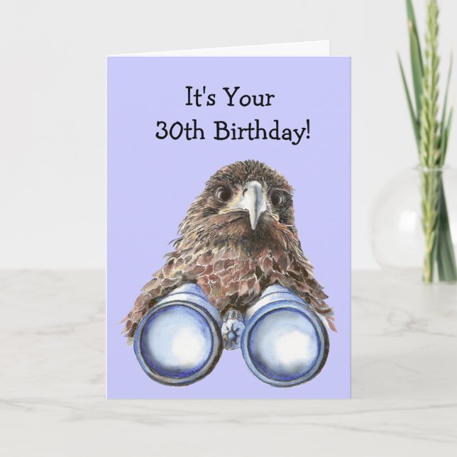 Bird Watcher 30th Birthday Humor Over the Hill Karte (Vorderseite)