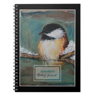 Bird Watcher Bird Journal Avec Chickadee Art