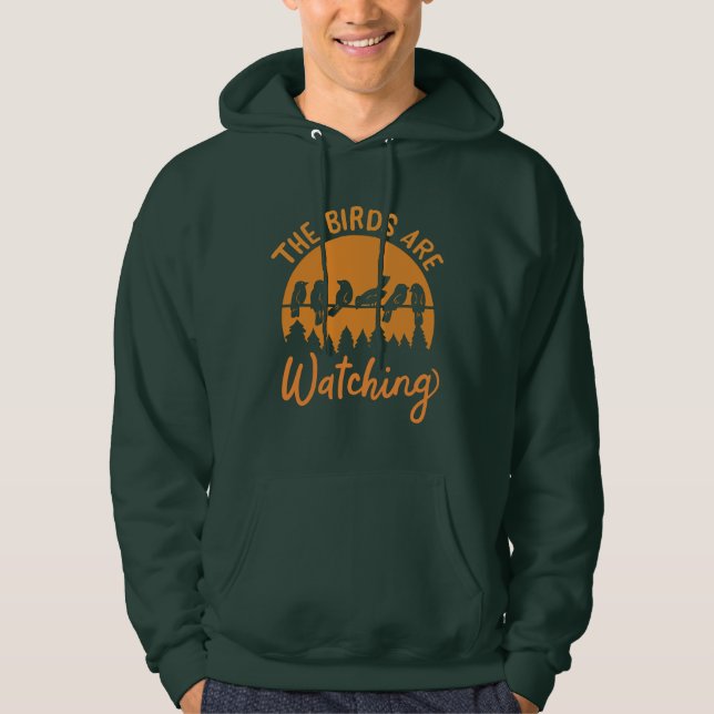 Bird Watching Spies Conspiracy Theorist Hoodie (Vorderseite)