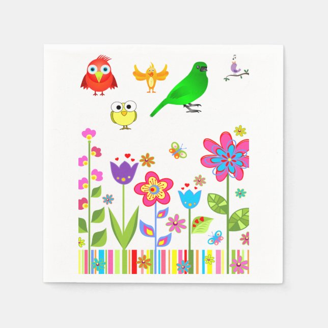Bird Wildlife Napkin Serviette (Vorderseite)
