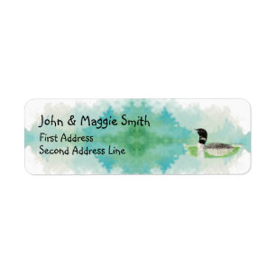 Bird Wildlife Painting Loon Address Label