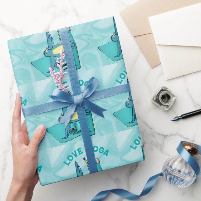 Bird Yoga Posing Geschenkpapier (Schenken)