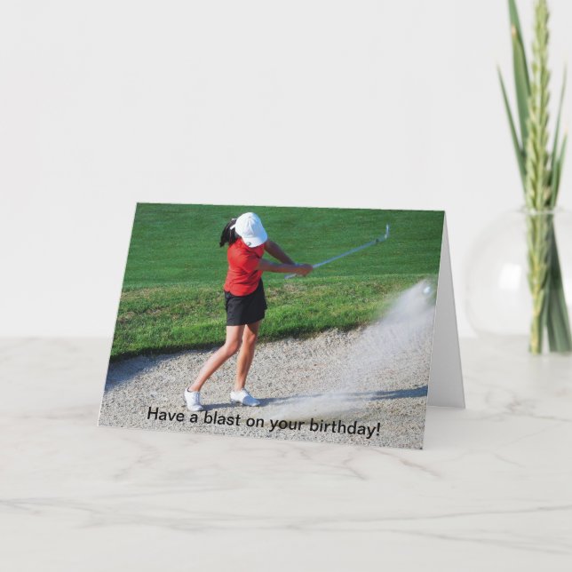 Birday Card Golf Feiertagskarte (Vorderseite)