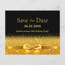 Birday Party Black Gold Bug Budget Save the Date