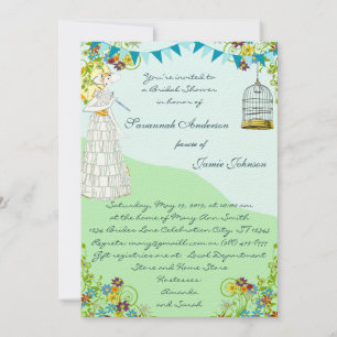 Birdcage Bund Jardin Bridal Douche Invitations
