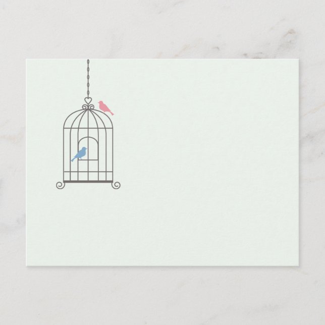 Birdcage Wedding Tischnummer Cards (Vorderseite)