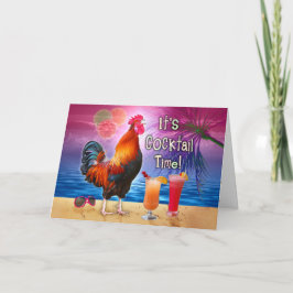 Birdday Tropical Rooster Cocktails Strand Karte