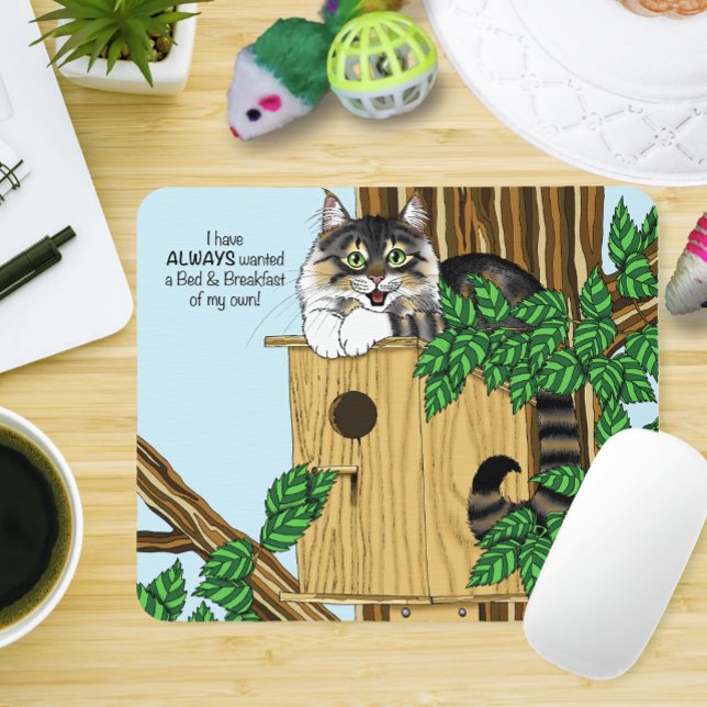 Birdhouse Bed Breakfast Cat Mousepad (Von Creator hochgeladen)