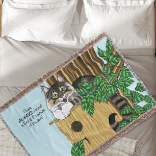 Birdhouse Bed Breakfast Katzen Decke