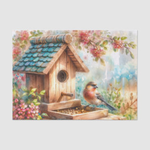 Birdhouse Bird Feeder Blumenfarbe Seidenpapier