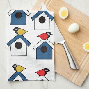 Birdhouse Bird House Colorful Birds Birds Birdhous Geschirrtuch