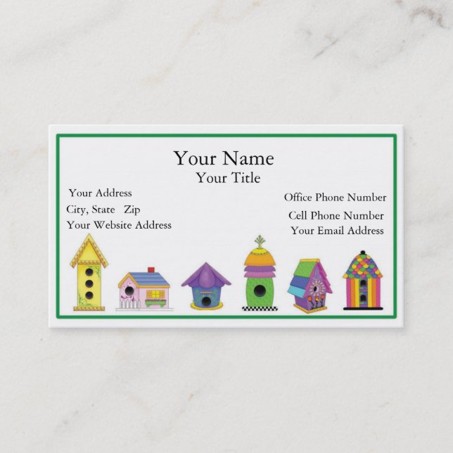 Birdhouse Business Card Visitenkarte (Vorderseite)