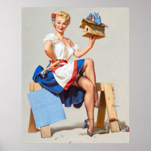 Birdhouse-Button Poster