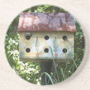 Birdhouse in der Sonne Sandstein Untersetzer