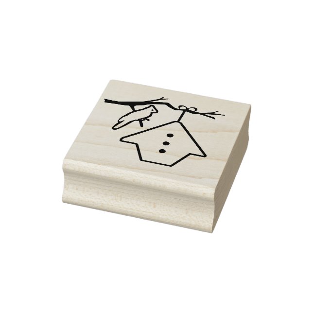 Birdhouse mit Kardinal Art Briefmarke Gummistempel (Stempel)