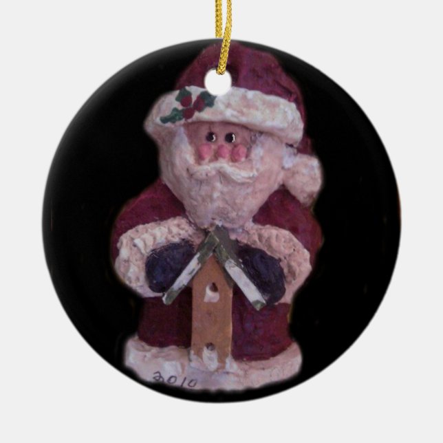 BIRDHOUSE SANTA CHRISTMAS ORNAMENT (Vorne)