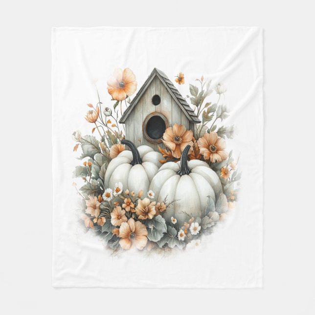 Birdhouse Shirt Country Pumpkin Fleecedecke (Vorderseite)