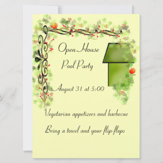 Birdhouse und Ivy Vine Stationery oder Einladung