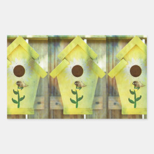 Birdhouse von Shirley Taylor Rechteckiger Aufkleber
